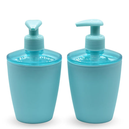 Dispensadores de jabón celeste x2 unidades 16x8cm
