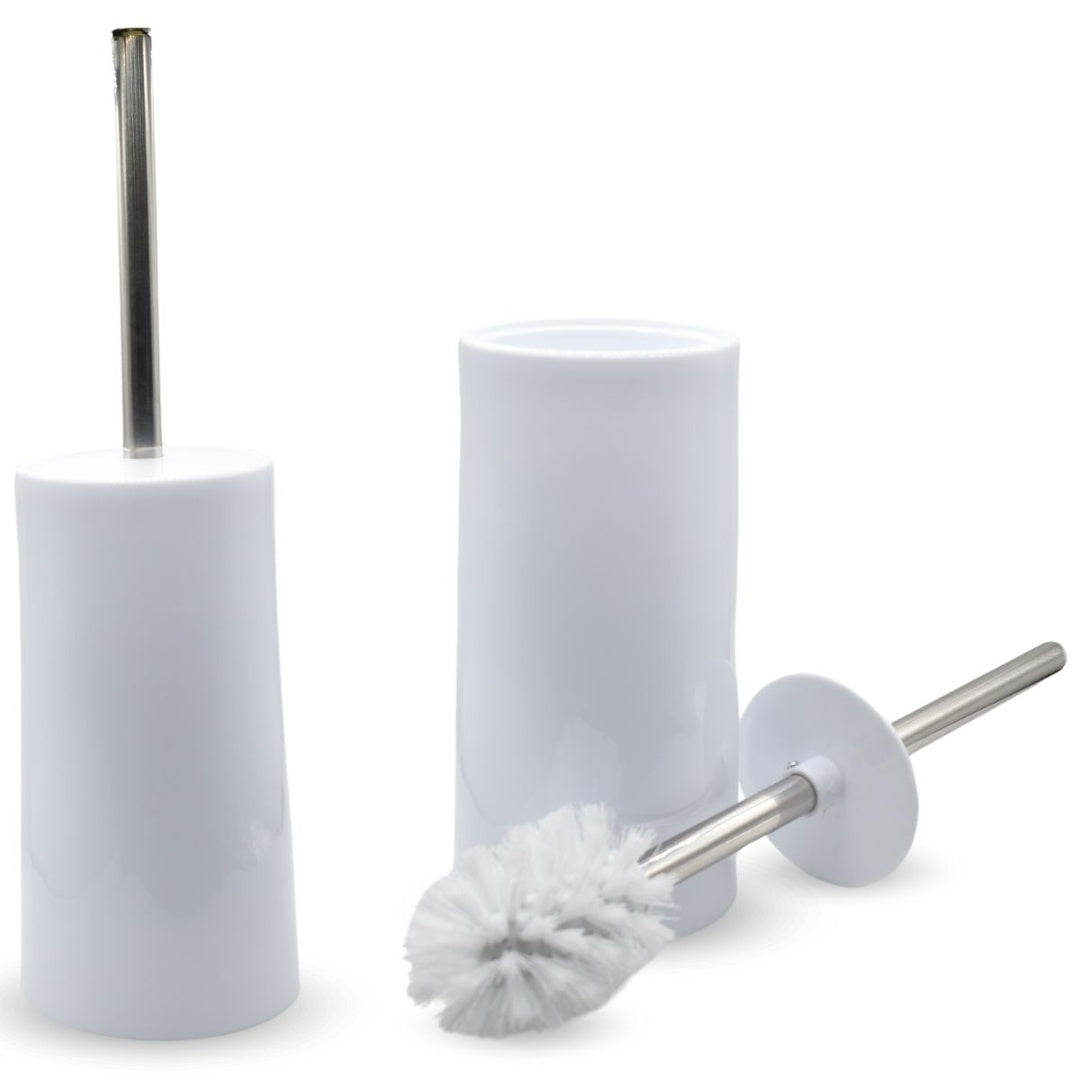 Cepillo de baño blanco con base de plástico 39x11.5cm