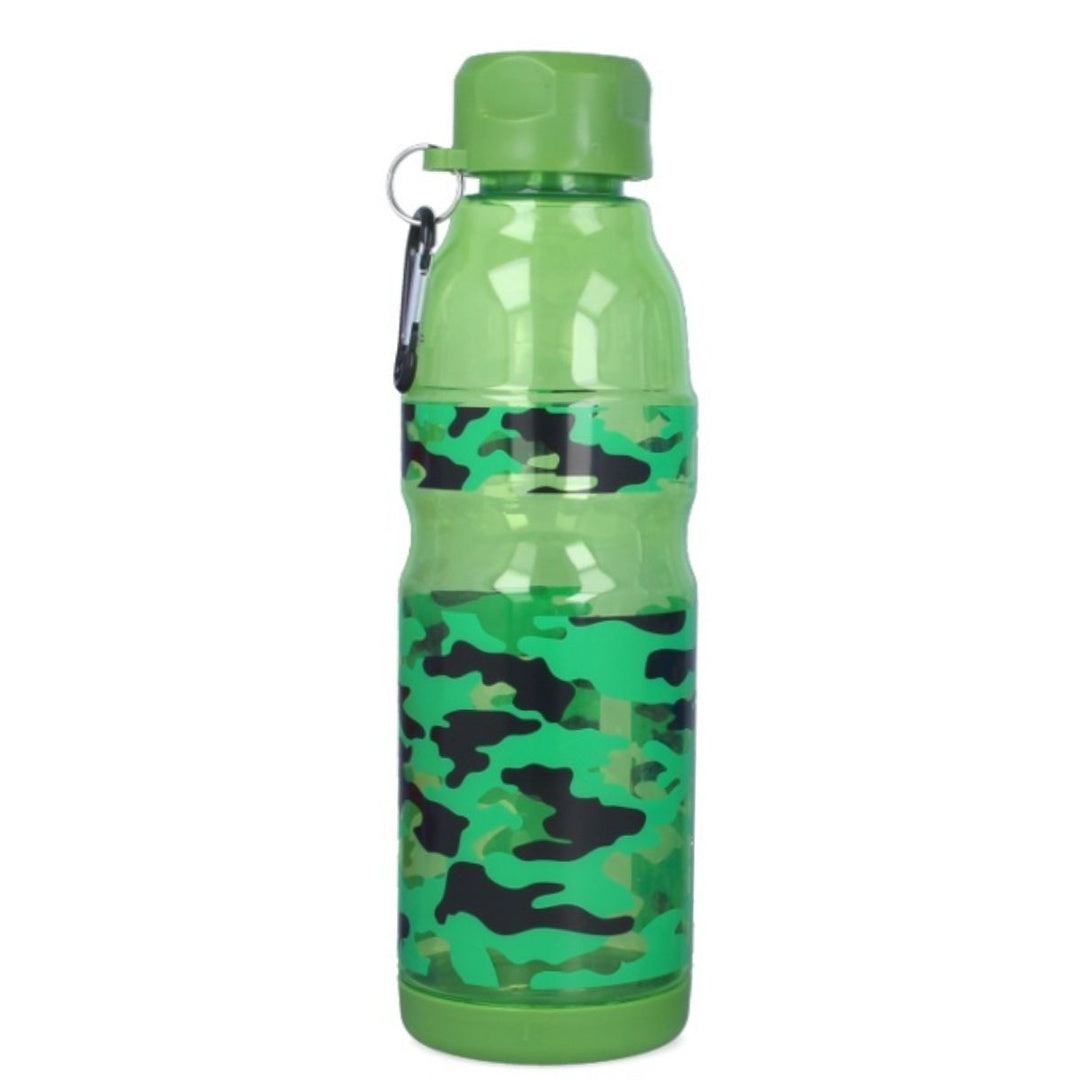 Botella plástica camuflada verde 820ml