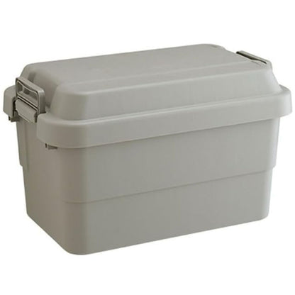Caja plástica multifunción con tapa y asas gris 58x37x36cm