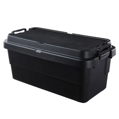 Caja plástica multifunción con tapa y asas negra 76x37.5x36cm