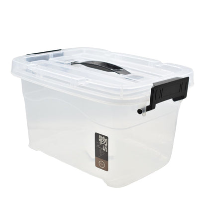 Caja plástica transparente con tapa 38x26x21cm