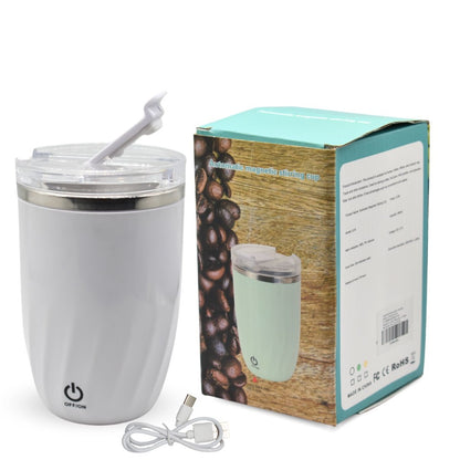 Taza térmica auto revolvedora blanca 380ml