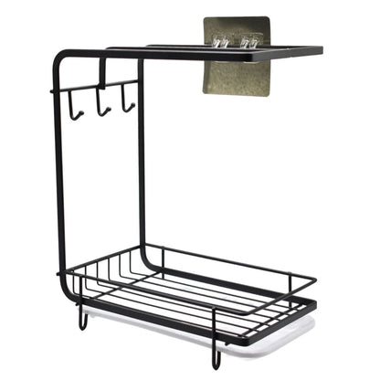 Organizador negro adhesivo para cocina 23x18x13.5cm