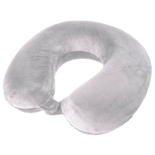 Almohada de viaje gris de espuma viscoelástica 30x26cm