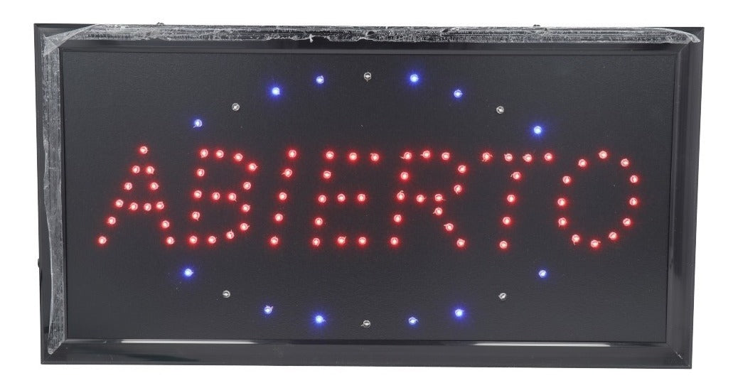 Cartel led "Abierto " 220 V 48x25cm.