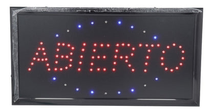 Cartel led "Abierto " 220 V 48x25cm.