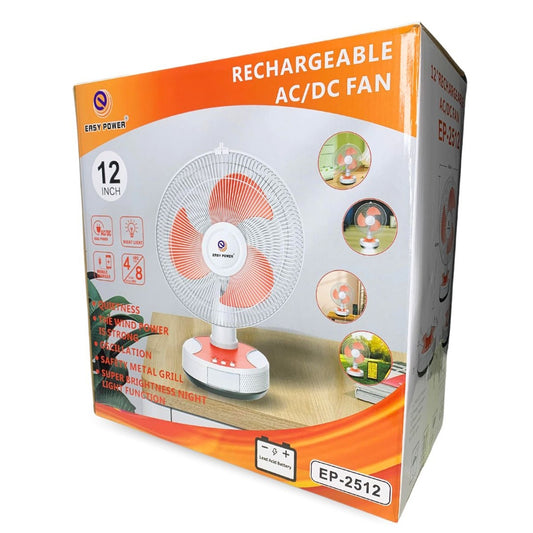 Ventilador inalámbrico con cargador solar y lámparas de luz