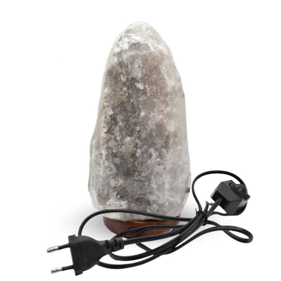 Lámpara de sal de Himalaya gris 3 a 5kg 22x11cm