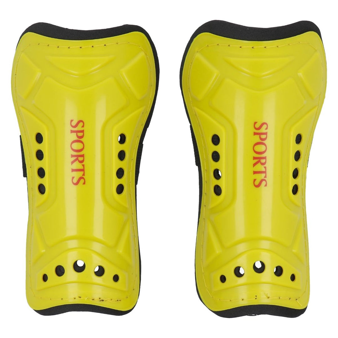 Canilleras deportivas amarillas para niños 16cm