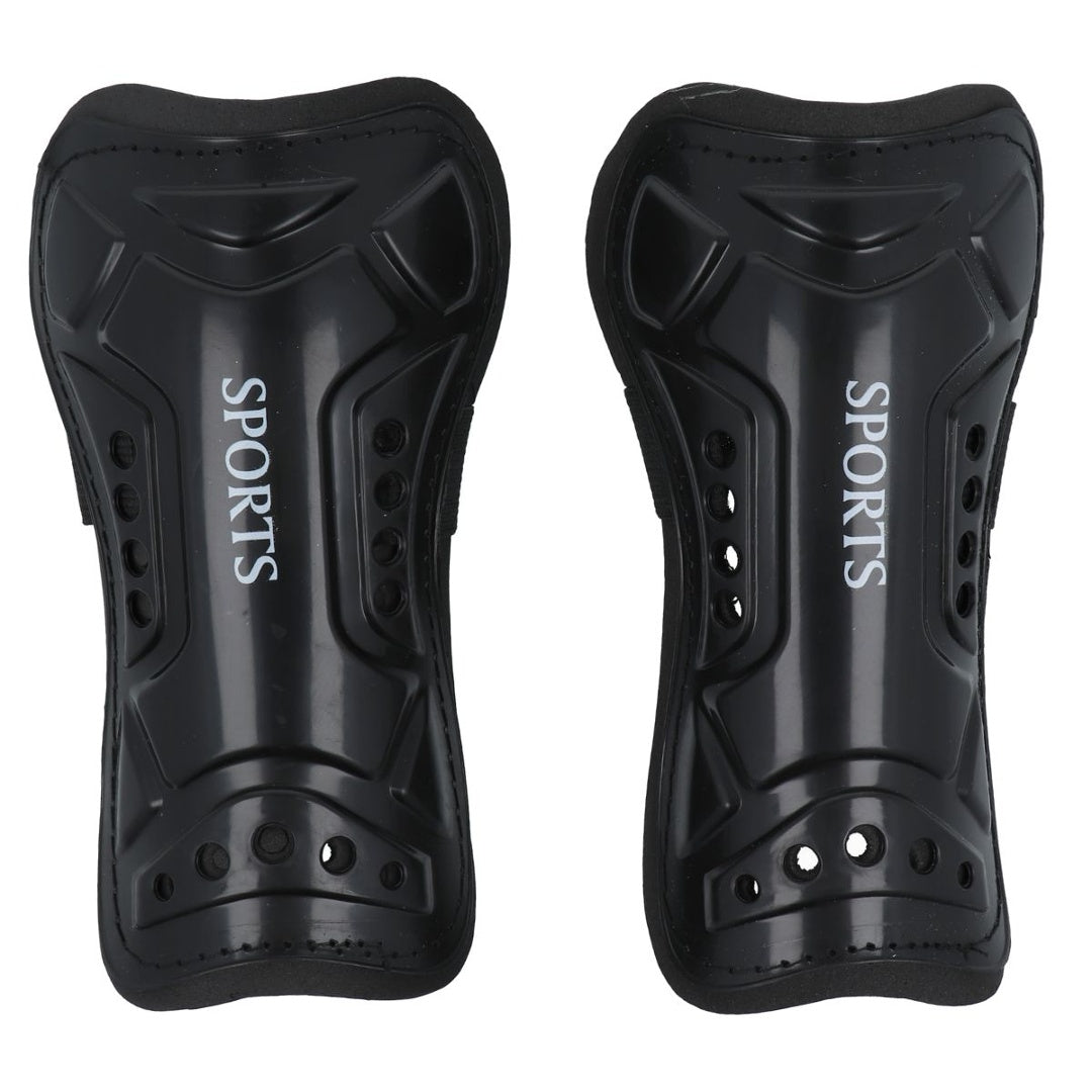 Canilleras deportivas negras para niños 16cm