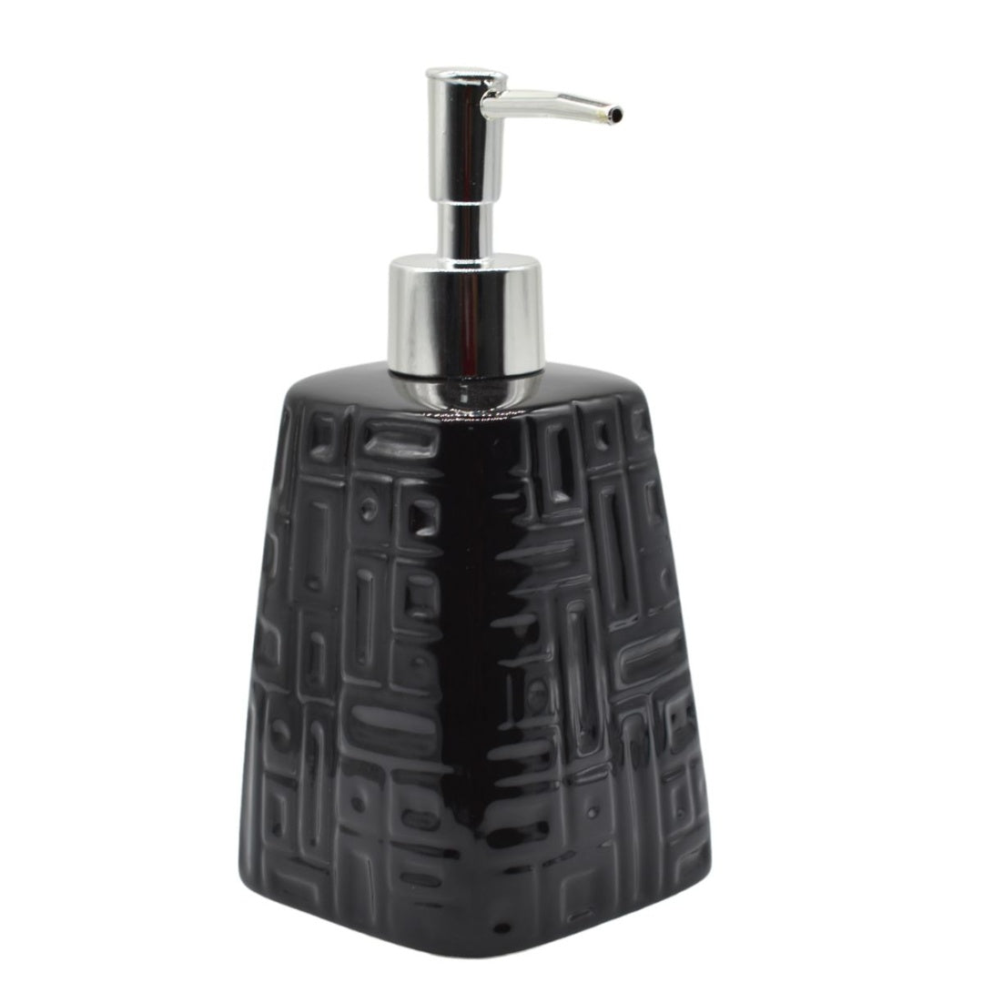 Dispensador de cerámica negro para jabón líquido 450ml