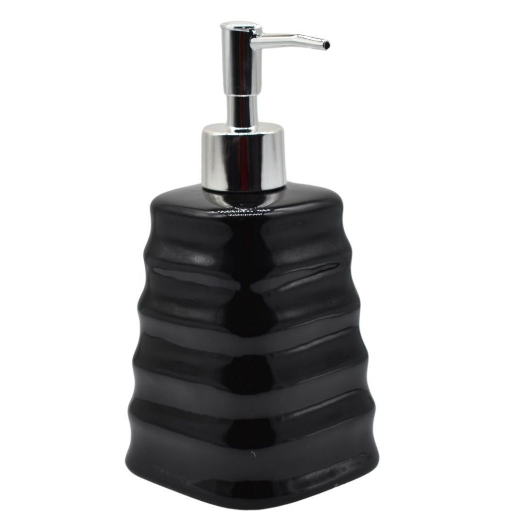 Dispensador de cerámica negro para jabón líquido 450ml
