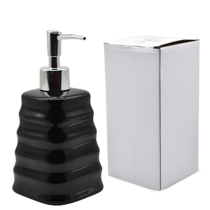 Dispensador de cerámica negro para jabón líquido 450ml