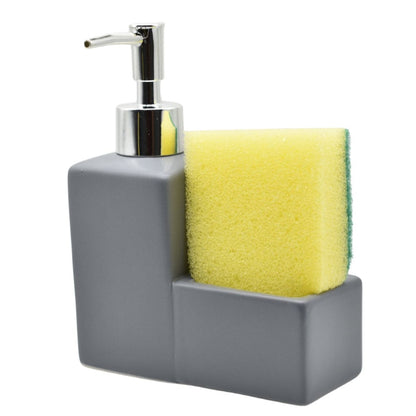Dispensador de cerámica gris con esponja 200ml