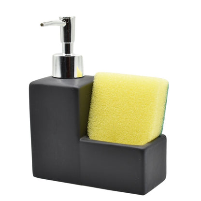 Dispensador de cerámica negro con esponja 200ml