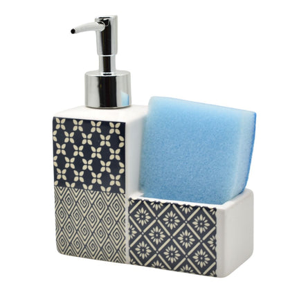 Dispensador de cerámica estampado con esponja 200ml