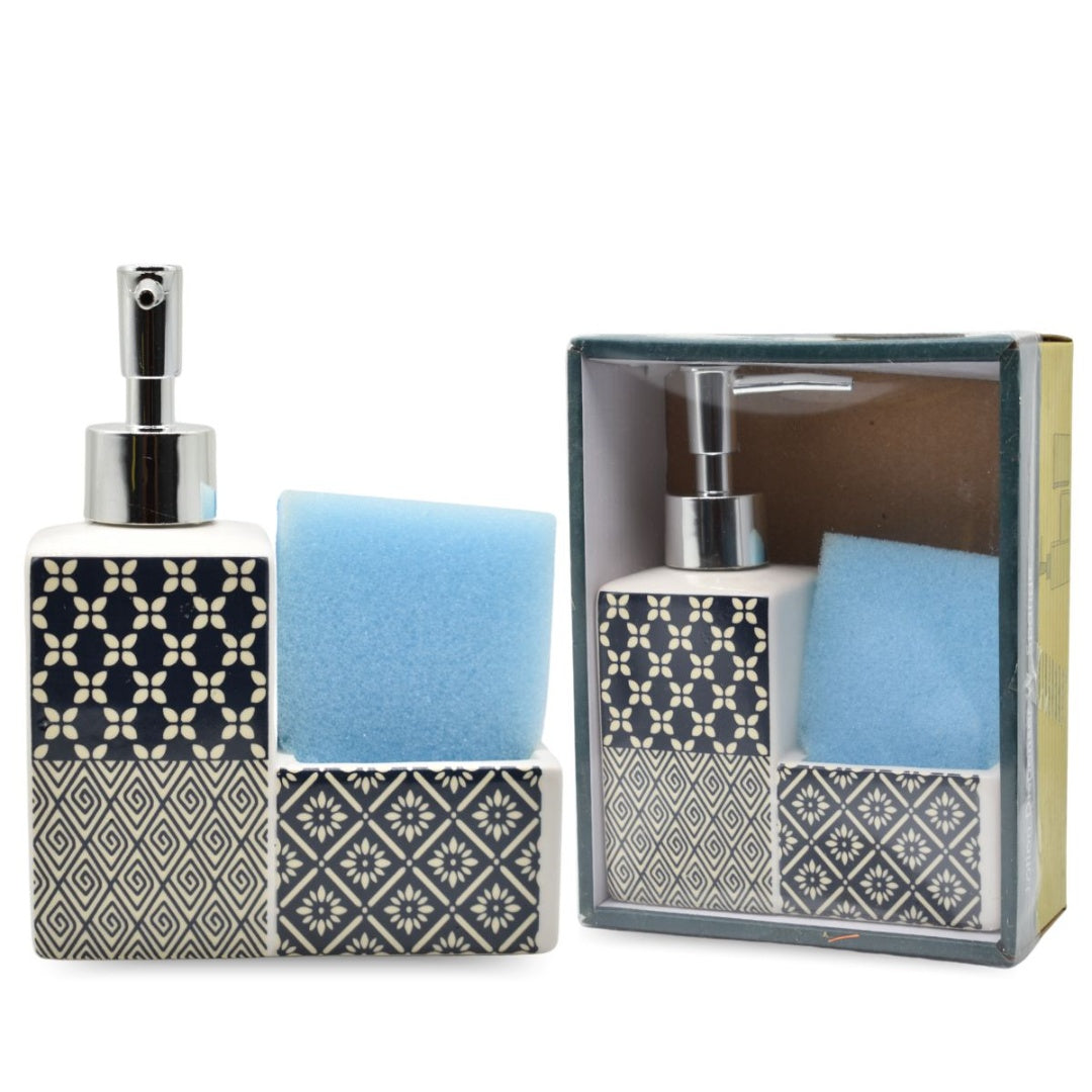 Dispensador de cerámica estampado con esponja 200ml