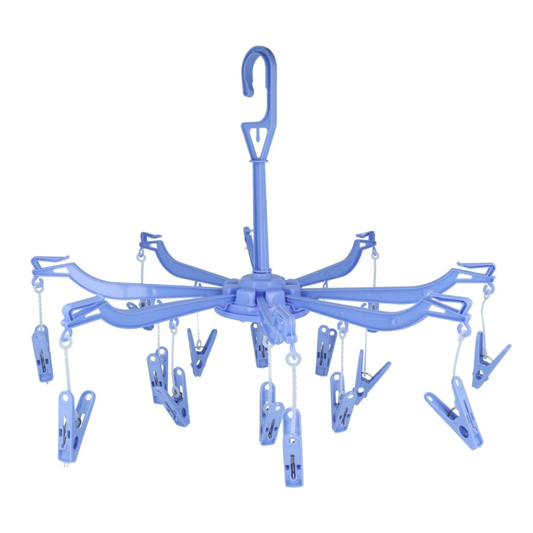 Colgador con palillos 23 cm celeste
