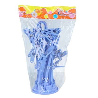 Colgador con palillos 23 cm celeste