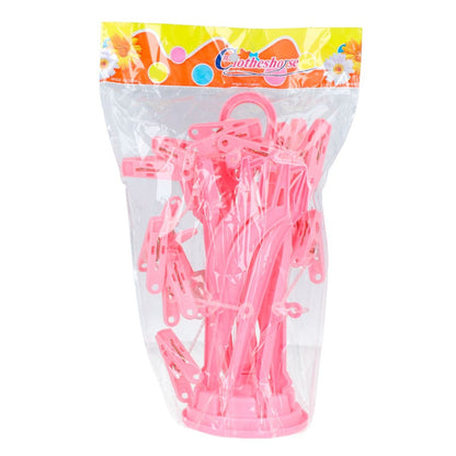 Colgador con palillos 23 cm rosado