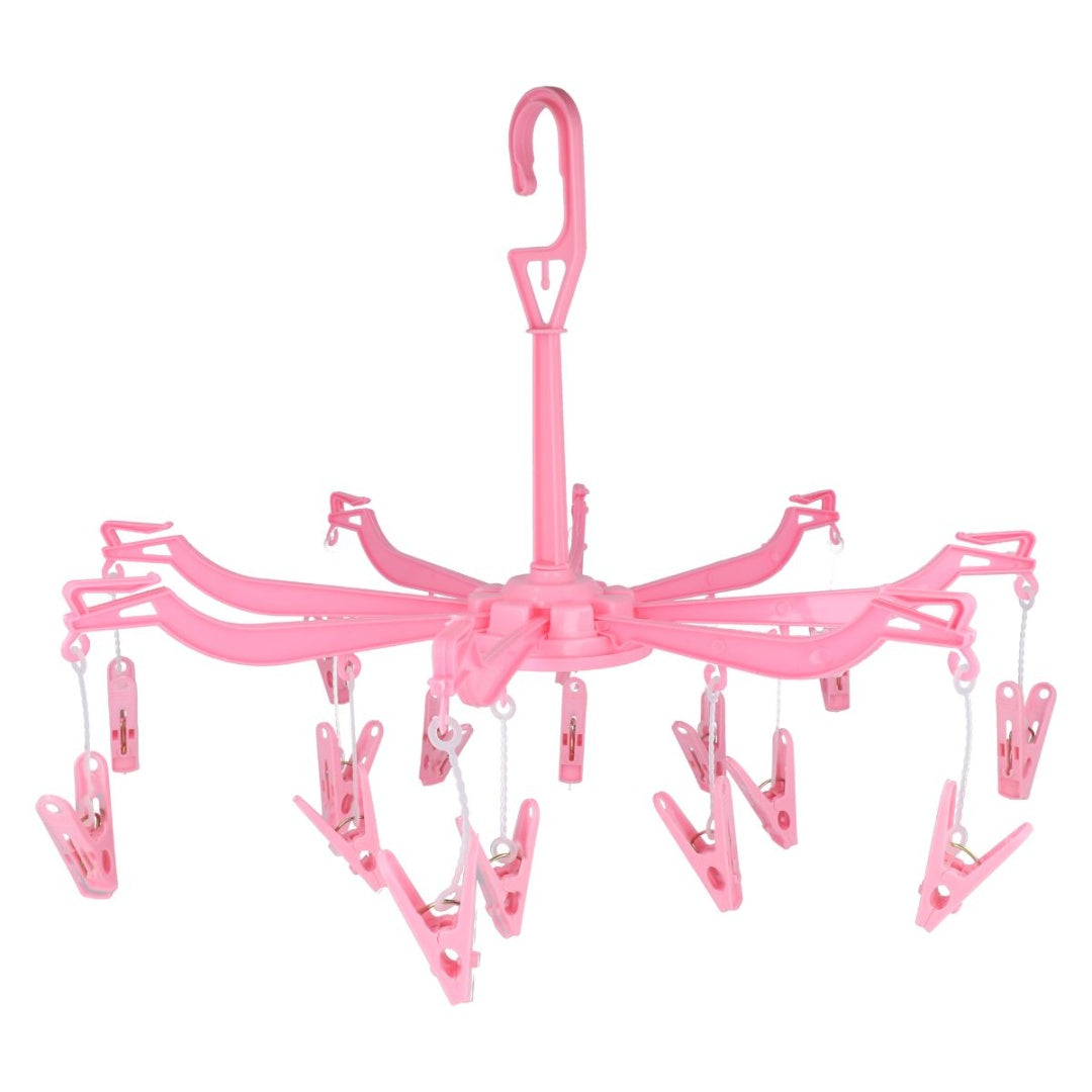 Colgador con palillos 23 cm rosado