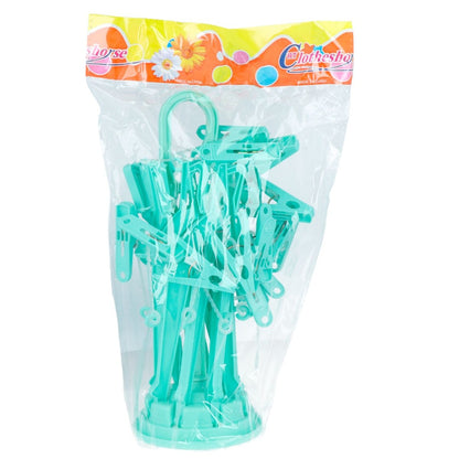 Colgador con palillos 23 cm verde