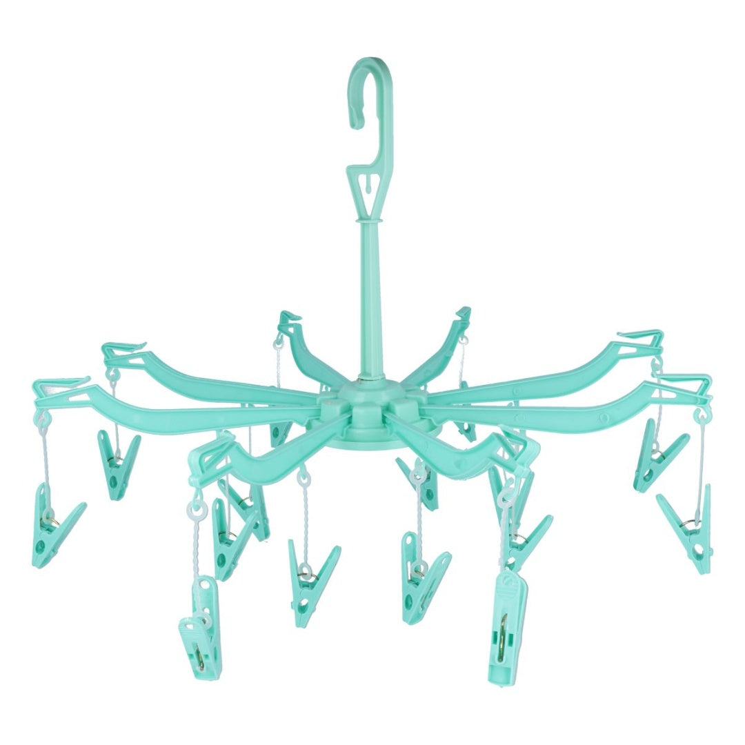 Colgador con palillos 23 cm verde