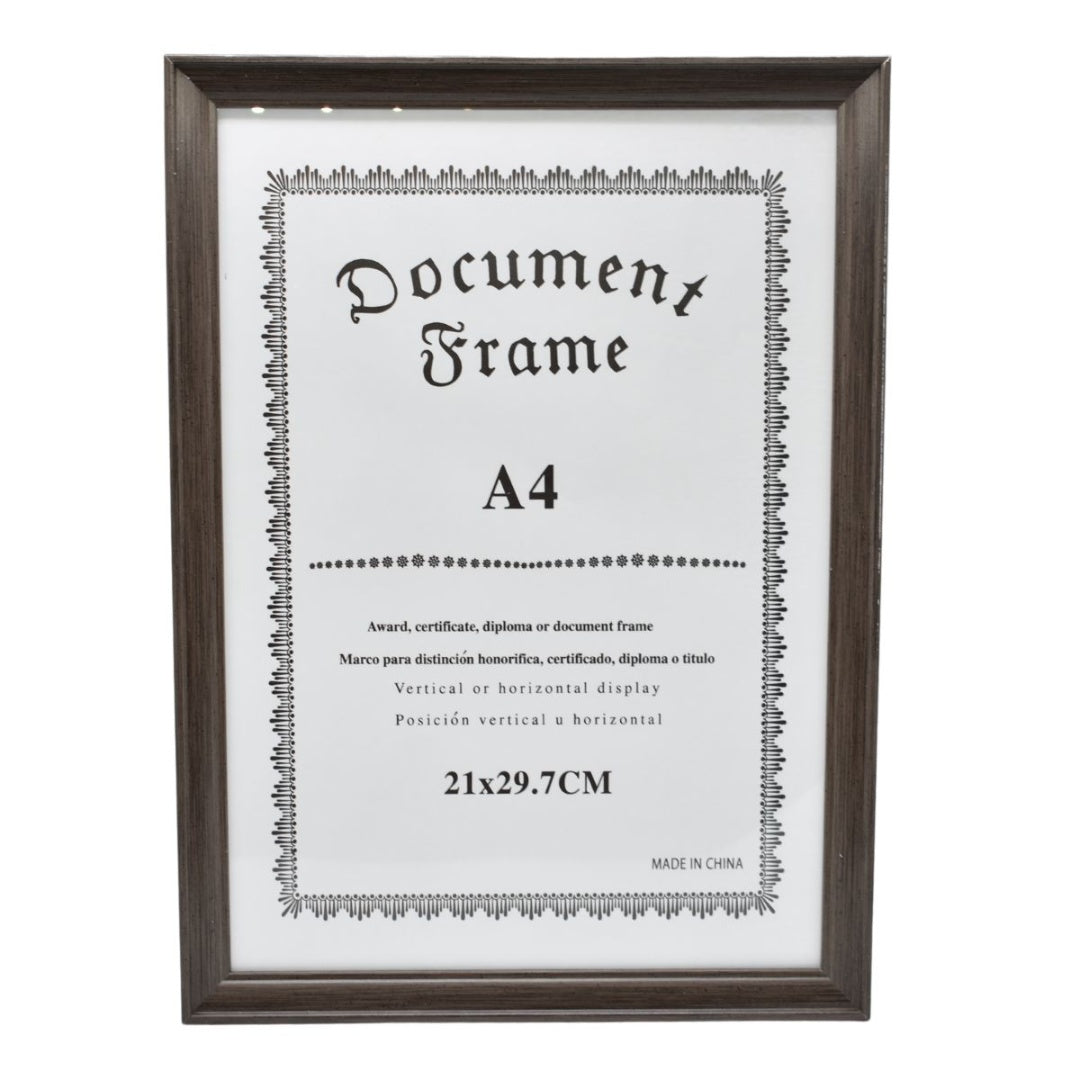 Marco para diploma con soporte A4 marrón oscuro