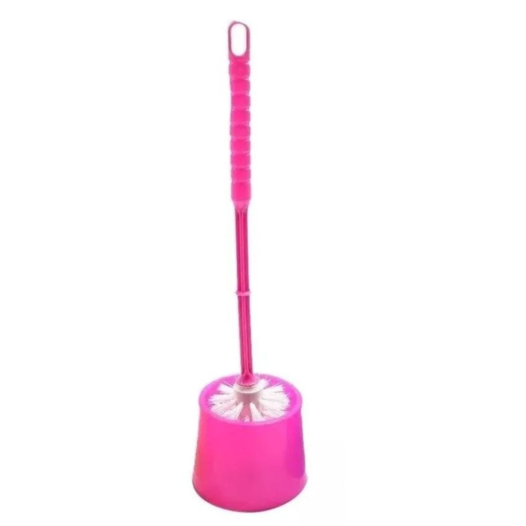 Cepillo de baño con base de plástico 35x9cm rosado