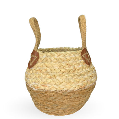 Cesta de ratán con asas 18x25x20cm