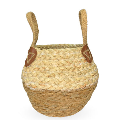 Cesta de ratán con asas 23x32x25cm