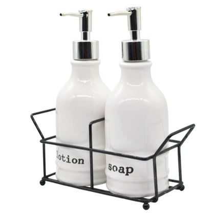 Set de dispensadores de cerámica para jabón 21x23cm