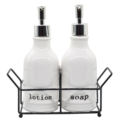 Set de dispensadores de cerámica para jabón 21x23cm