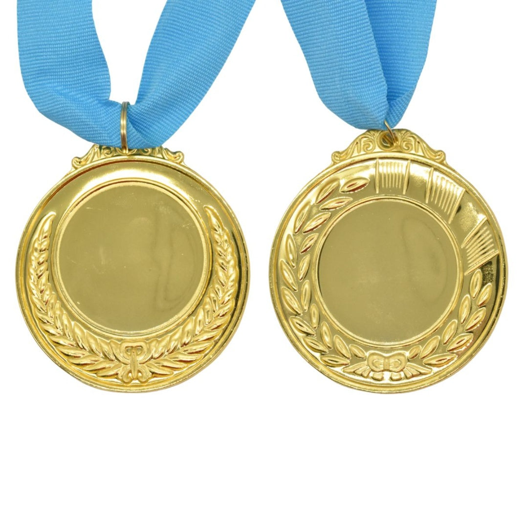 Medalla de metal color dorado 6cm