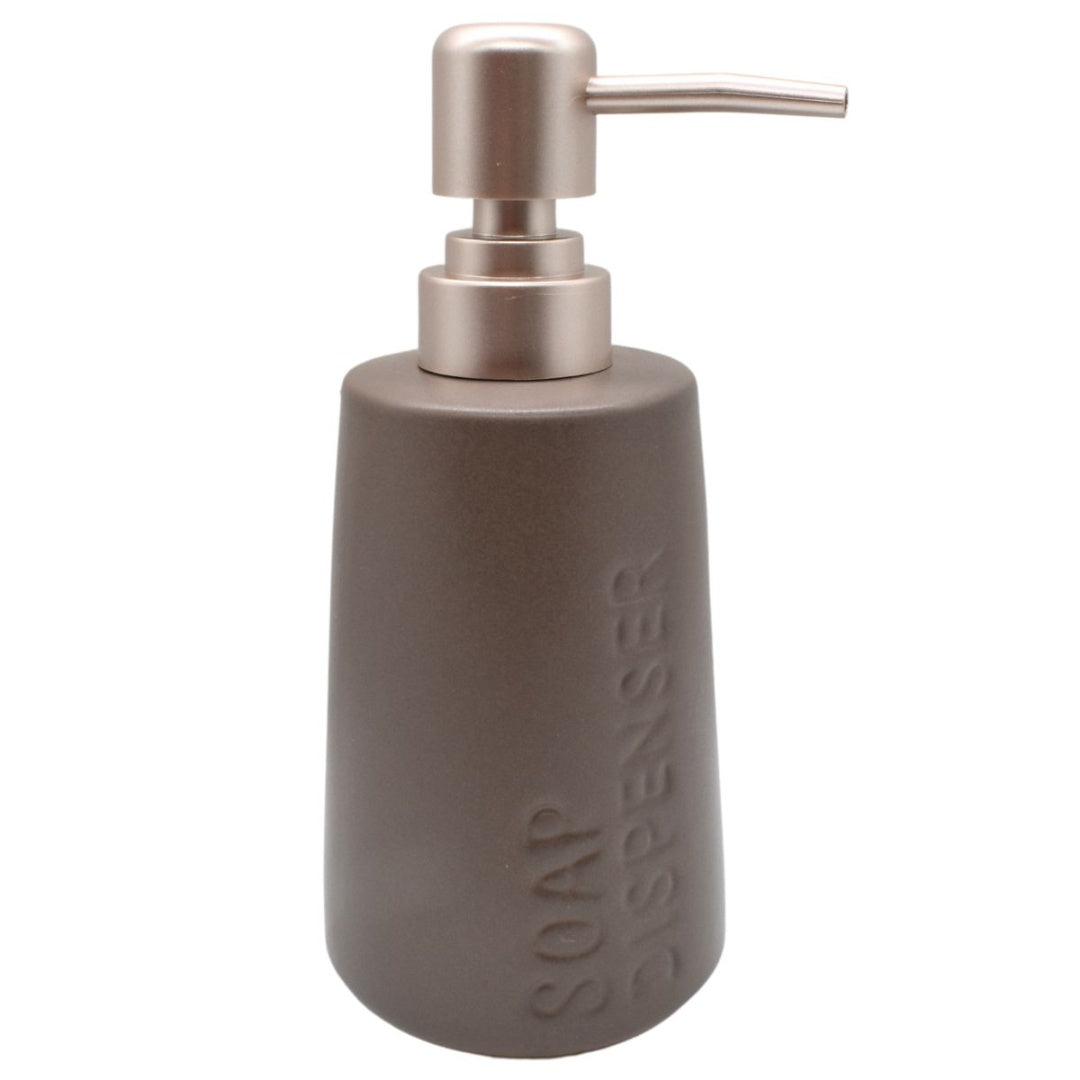 Dispensador de cerámica para jabón líquido marrón 350ml