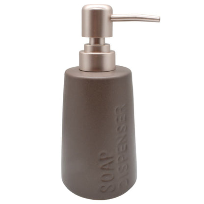 Dispensador de cerámica para jabón líquido marrón 350ml
