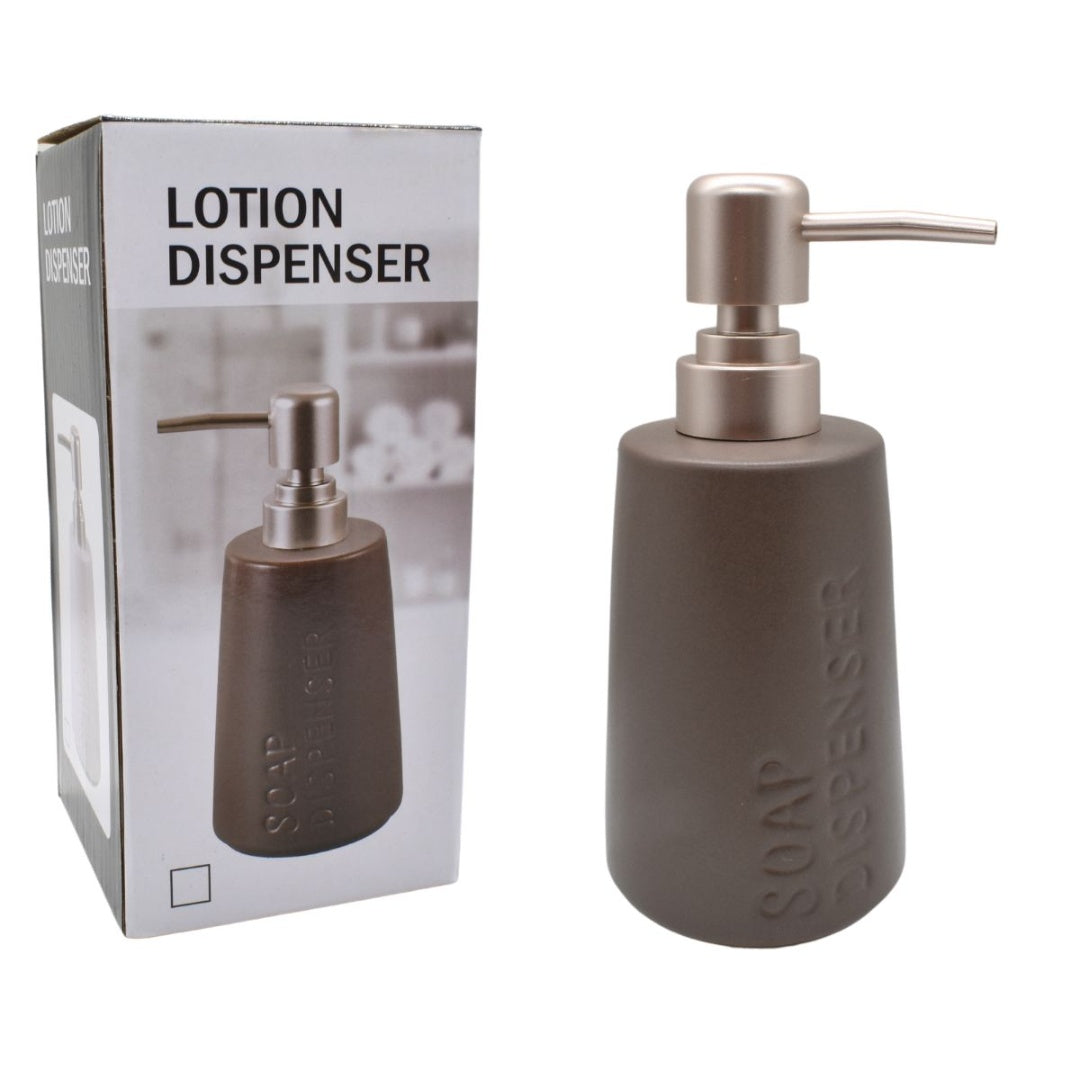 Dispensador de cerámica para jabón líquido marrón 350ml