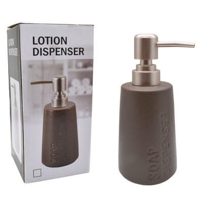 Dispensador de cerámica para jabón líquido marrón 350ml