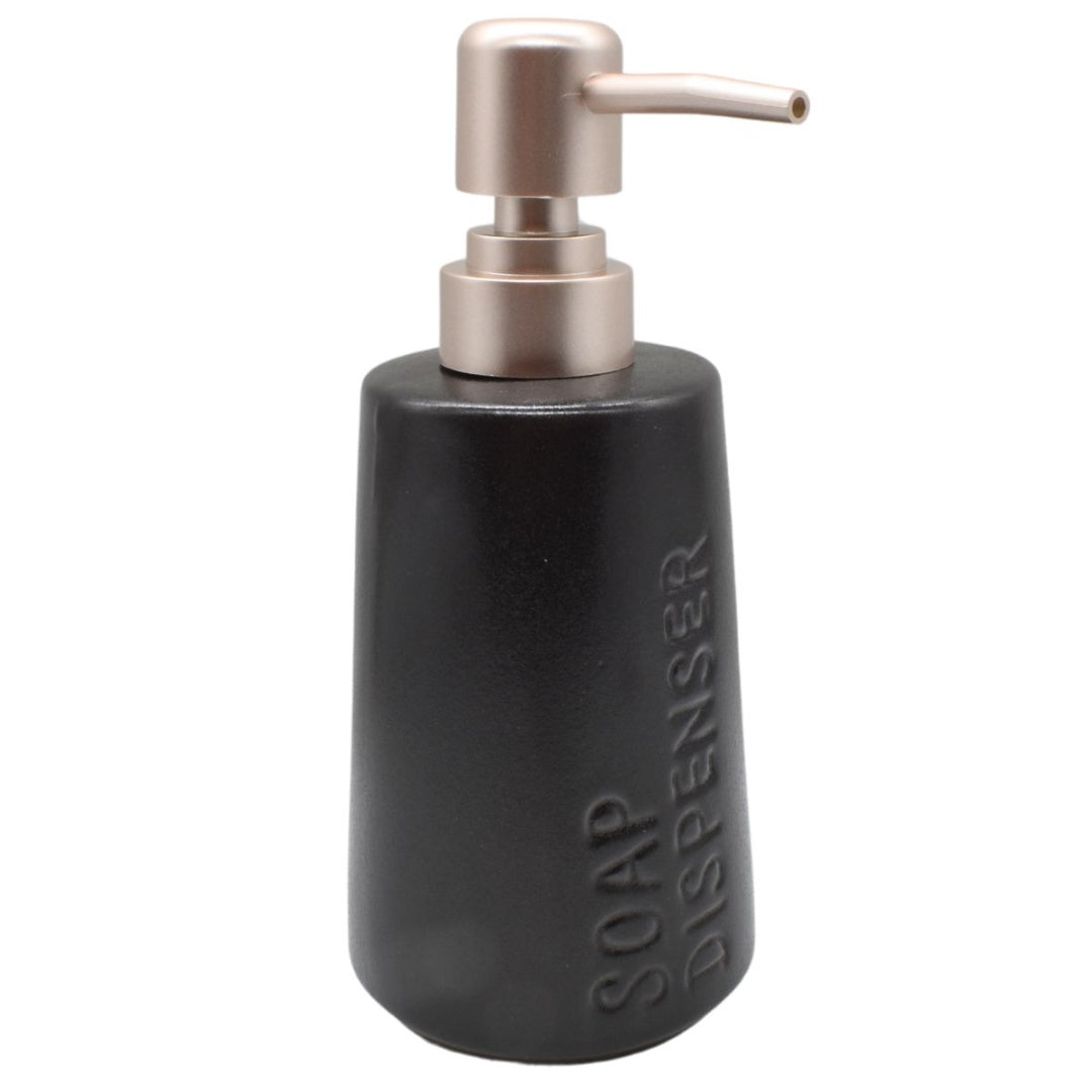 Dispensador de cerámica para jabón líquido negro 350ml