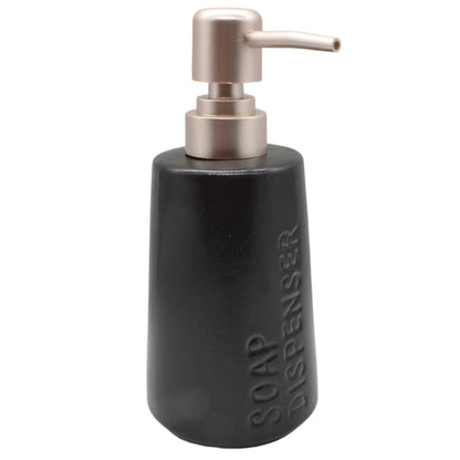 Dispensador de cerámica para jabón líquido negro 350ml