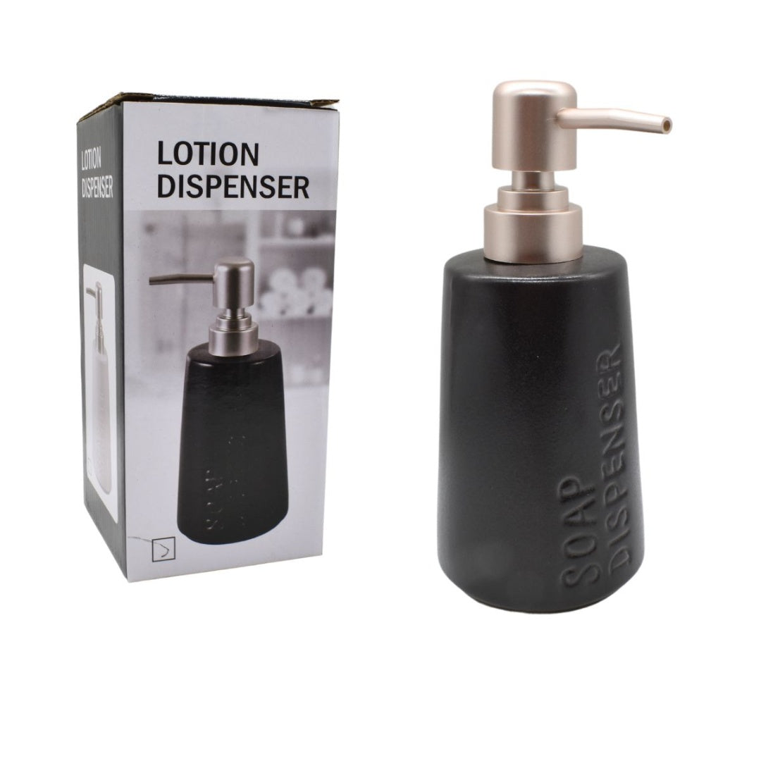 Dispensador de cerámica para jabón líquido negro 350ml