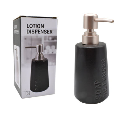 Dispensador de cerámica para jabón líquido negro 350ml