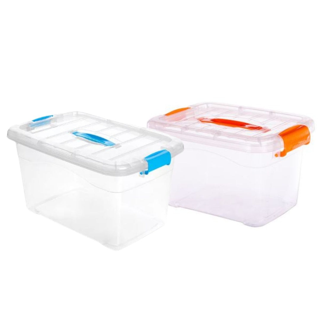 Caja organizadora plástica con tapa y asas 27 x 20 x 16 cm
