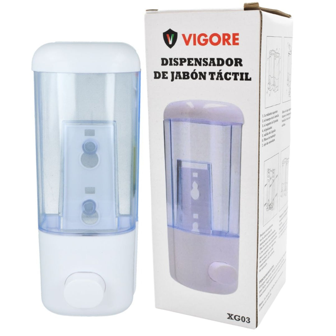 Dispensador de jabón 600 ml - 23 x 9 x 9 cm. Vigore