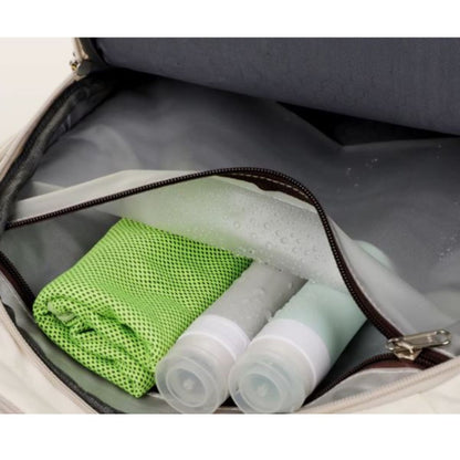 Mochila de viaje impermeable oxford 31x20x44cm gris