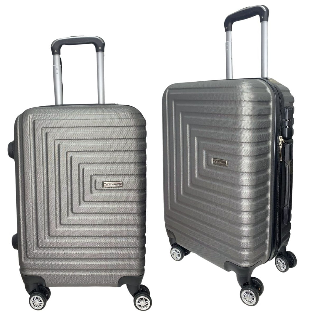 Valija de viaje rígida gris 24" 62x40x26cm. 3.5kg.
