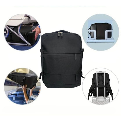 Mochila de viaje impermeable oxford 32x15x46cm negra
