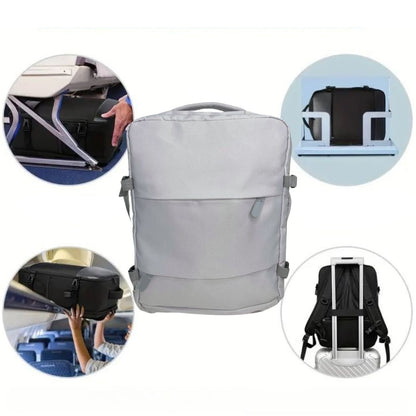 Mochila de viaje impermeable oxford 32x15x46cm gris