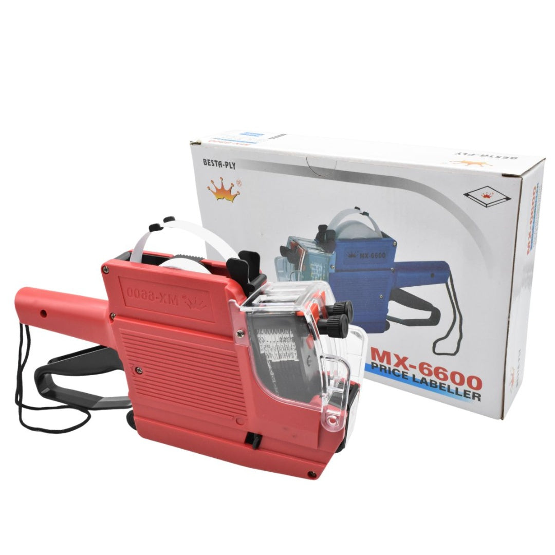 Maquina etiquetadora de precios roja MX-6600